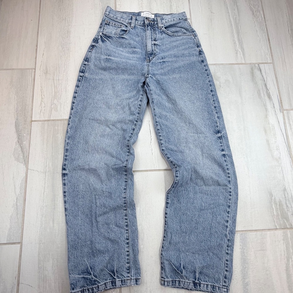 Cotton On Loose Straight Jeans Womens US 4 Light Blue High Rise